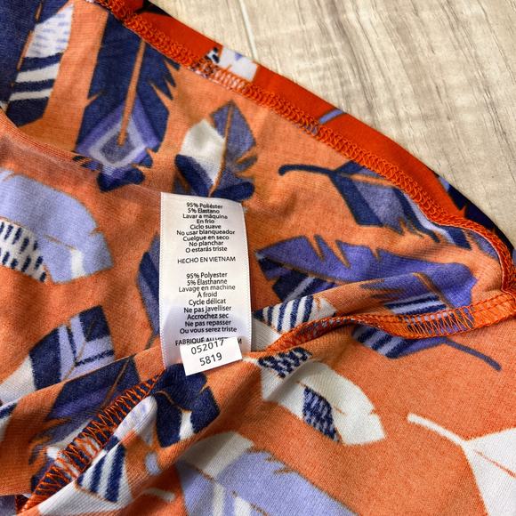 LuLaRoe Women's Maxi Feather Print Multicolor High Waist Skirt Size M - Picture 9 of 9